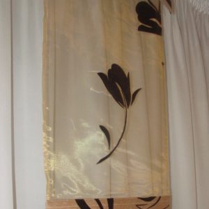 Жорсткий ламбрекен Lumelle Каскад Flowers 2м пісочний (122_7ж)