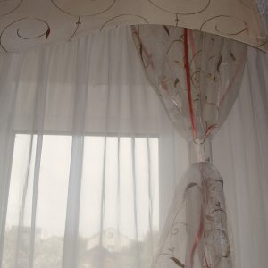 Жорсткий ламбрекен Lumelle Стайл 150см Молочний з теракотовим (122_9ж)
