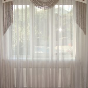 Жорсткий ламбрекен Lumelle Ажур 2м молочний (130_7ж)