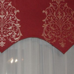 Жорсткий ламбрекен Lumelle Damask 250см Бордовий (140_1ж)
