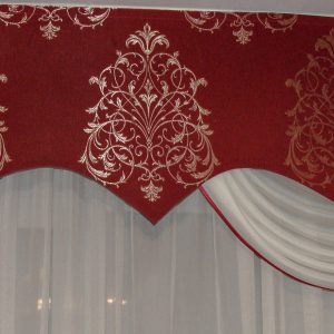 Жорсткий ламбрекен Lumelle Damask 250см Бордовий (140_1ж)