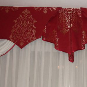 Жорсткий ламбрекен Lumelle Damask  3м Бордовий (140_3ж)