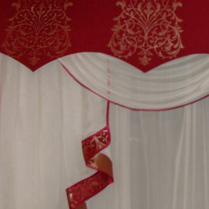 Жорсткий ламбрекен Lumelle Damask  3м Бордовий (140_3ж)