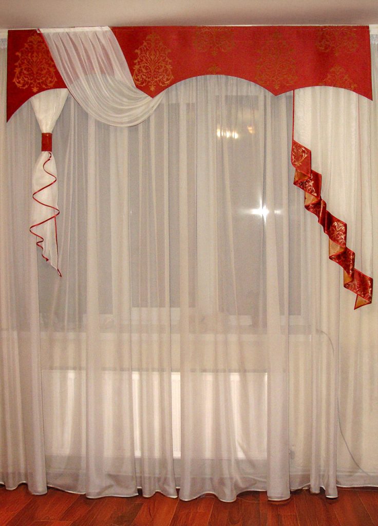 Жорсткий ламбрекен Lumelle Damask  2м Теракотовий (140_4ж)