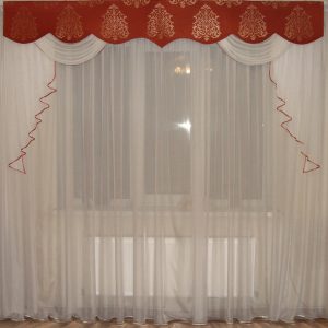 Жорсткий ламбрекен Lumelle Damask  250см Теракотовий (140_5ж)