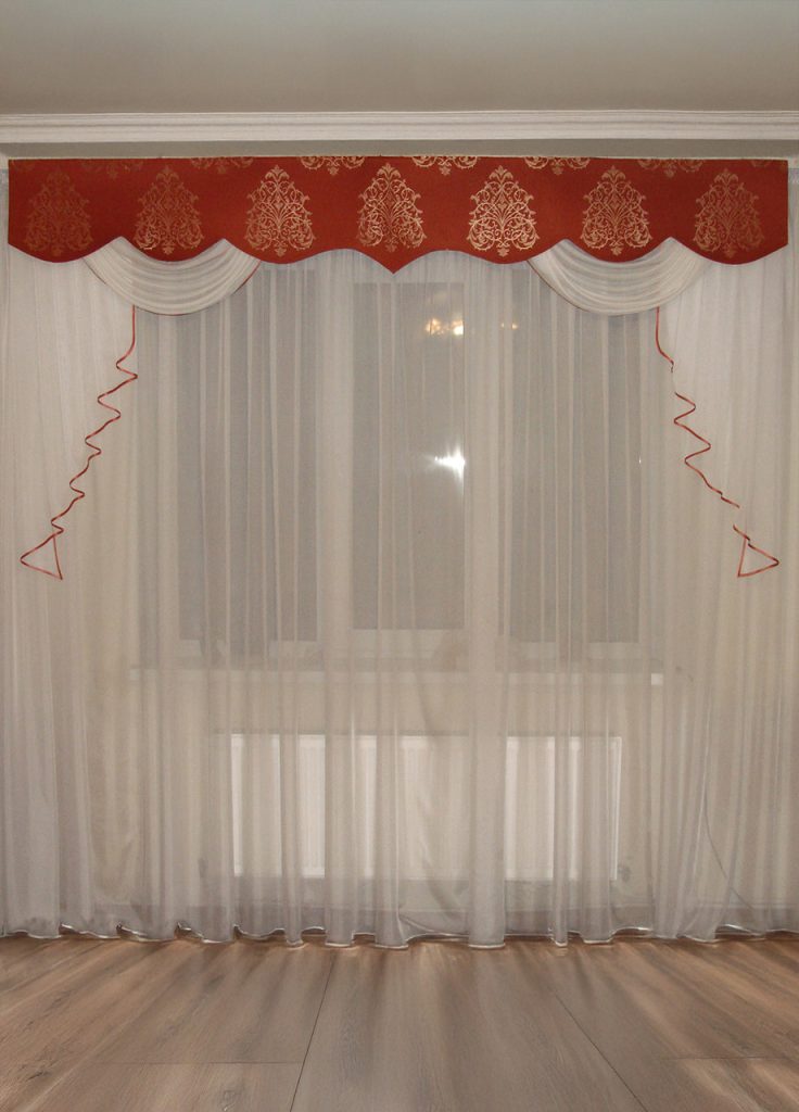 Жорсткий ламбрекен Lumelle Damask  250см Теракотовий (140_5ж)