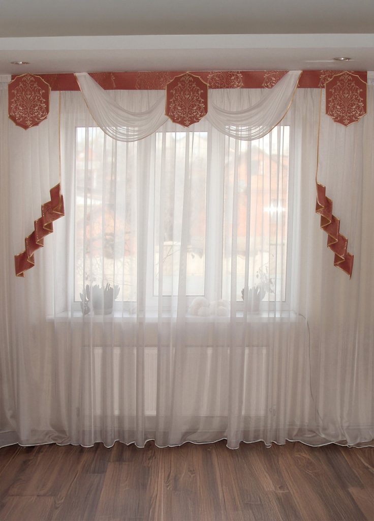 Жорсткий ламбрекен Lumelle Damask 250см рожевий (141_1ж)