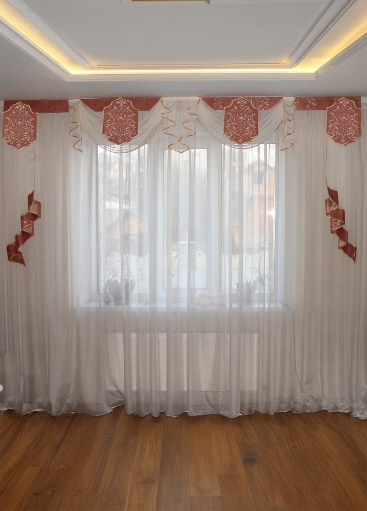 Жорсткий ламбрекен Lumelle Damask 3м рожевий (141_2ж)