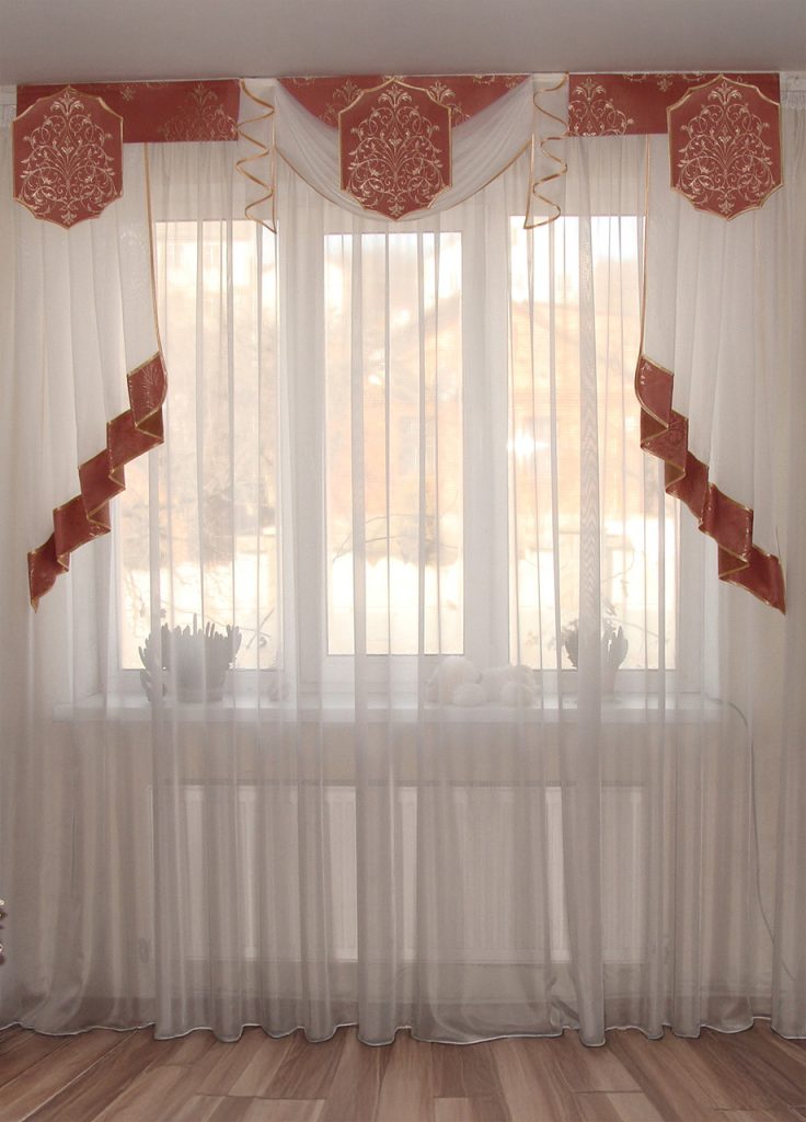 Жорсткий ламбрекен Lumelle Damask  2м рожевий (141_3ж)