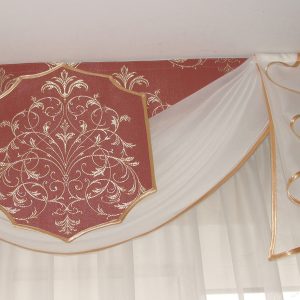 Жорсткий ламбрекен Lumelle Damask  2м рожевий (141_3ж)