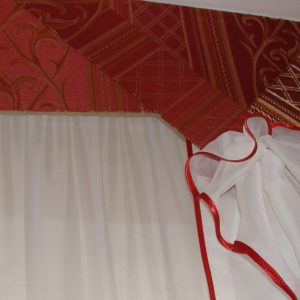 Ламбрекен Lumelle Комбі карниз 200см теракотовий із золотистим (141_4ж)