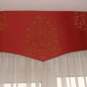 Жорсткий ламбрекен Lumelle Damask 3м Теракотовий із золотим (142_3ж)