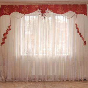 Жорсткий ламбрекен Lumelle Damask 3м Теракотовий (142_4ж)
