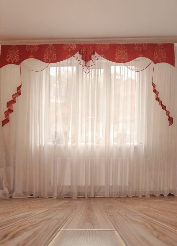 Жорсткий ламбрекен Lumelle Damask 3м Теракотовий (142_4ж)