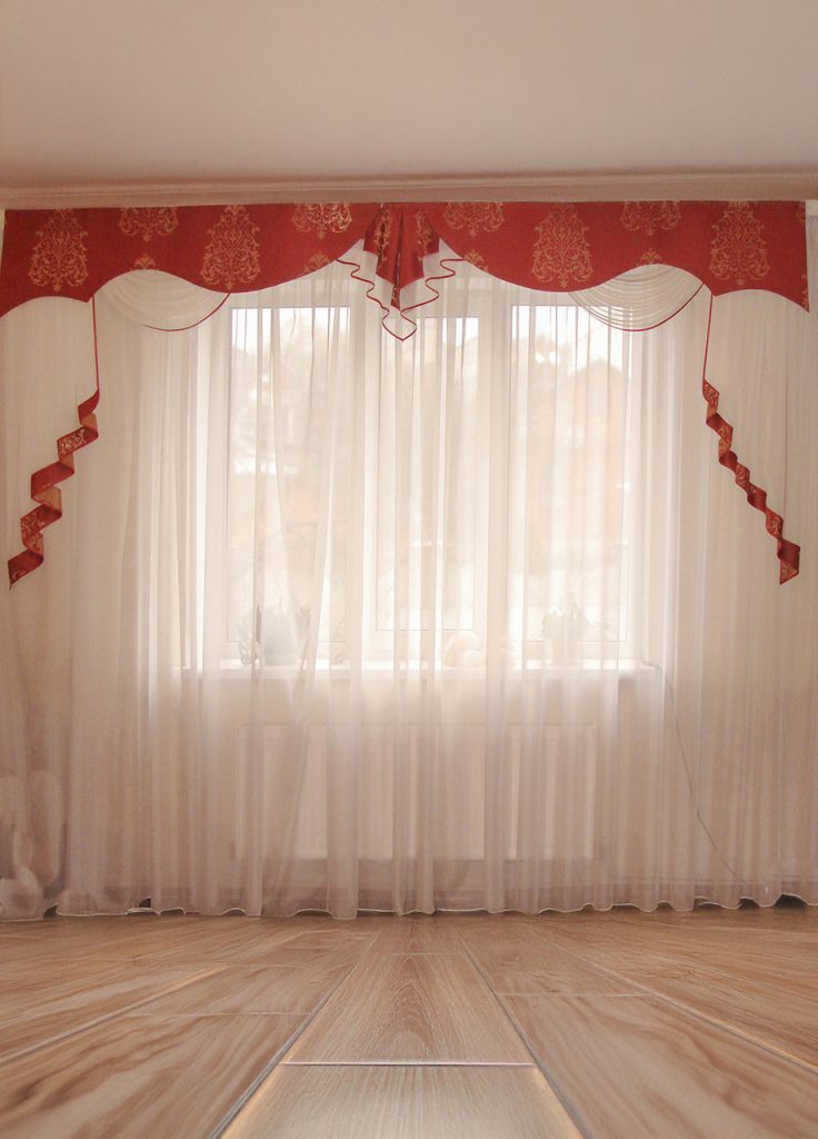 Жорсткий ламбрекен Lumelle Damask 3м Теракотовий (142_4ж)