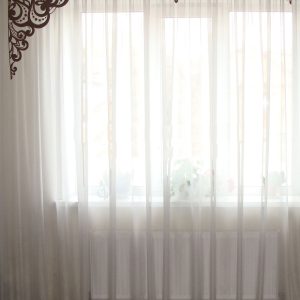 Ажурний ламбрекен Lumelle Ажур 2м Шоколадний (140_2л)