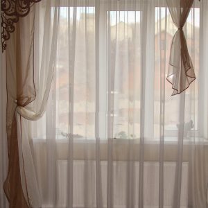 Ажурний ламбрекен Lumelle Ажур 2м Шоколадний (140_2л)