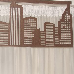 Жорсткий ламбрекен Lumelle City на карниз 250см шоколадний (140_3л)