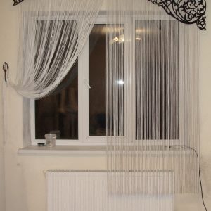 Ажурний жорсткий ламбрекен Lumelle Ажур 2м чорний та нитки 2м молочні (140_7л)