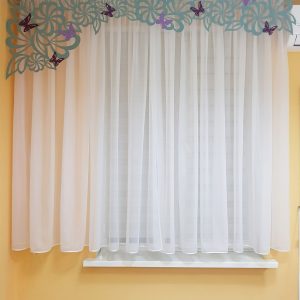Ажурний жорсткий ламбрекен Lumelle Ажур Flowers 2м бірюзовий (141_6л)