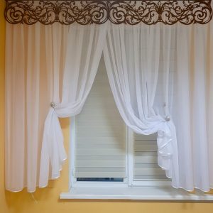 Ажурний жорсткий ламбрекен Lumelle Ажур 2м коричневий (142_1л_п028)