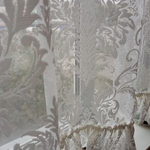 Комплект штор і тюль до підвіконня Lumelle Ажур карниз 200см бежевий (70_3к)