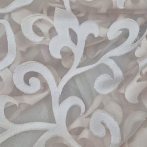 Комплект тюль до підвіконня Lumelle Завитки карниз 200см, бежевий (77к)