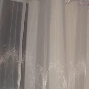 Комплект тюль зі шторкою до підвіконня Lumelle Damask карниз 300см білий з фіолетовим (90_1к)