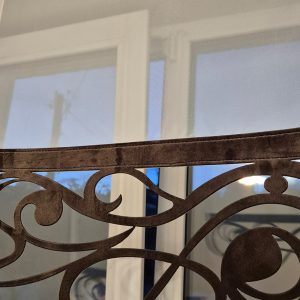 Комплект панельних фіранок на карниз 160см Lumelle Ажур 4шт  венге з молочним (40_6п)