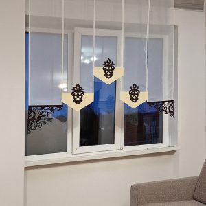 Комплект панельних фіранок Lumelle Ажур 5шт карниз 150см шоколадний з молочним (40_7п)