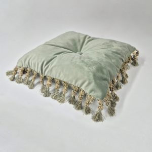 Подушка для декору Lumelle Handmade королівська з бахрамою  40х40см 1шт, салатова  (п_0172_2)