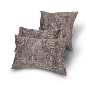 Комплект декоративних подушок Lumelle Damask  44х30см 2шт 43х43см 1шт  коричневий і мокко (п_0814)