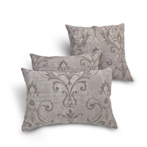 Комплект декоративних подушок Lumelle Damask  44х30см 2шт 43х43см 1шт  коричневий і мокко (п_0814)