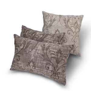 Комплект декоративних подушок Lumelle Damask  44х30см 2шт 43х43см 1шт  коричневий і мокко (п_0814)