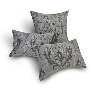 Комплект декоративних подушок Lumelle Damask  44х30см 2шт 43х43см 1шт  сірий і бірюзовий (п_0815)