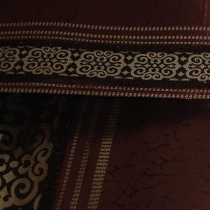 Комплект панельних штор і ламбрекен Lumelle Ornament карниз 300см коричневий із золотистим (20_3т)