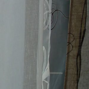 Комплект штор і панельних тюль Lumelle Льон 7шт карниз 300см бежевий (20_8т)