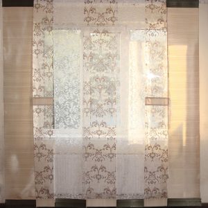 Комплект панельних штор і тюль Lumelle 7шт карниз 250см оливкові (21_3т)