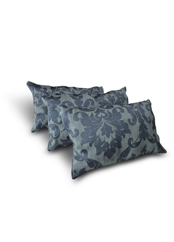 Комплект декоративних подушок Lumelle Damask 47х27см 3шт  смарагдовий і оливковий (п_0831)