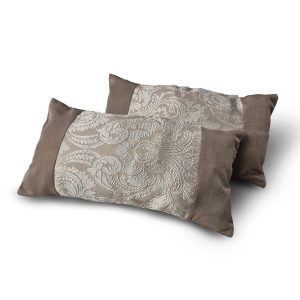 Комплект декоративних подушок Lumelle Damask 42х23см 2шт    світло-оливкові з бежевим  (п_0835)