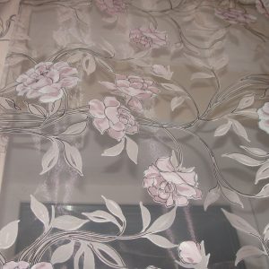 Комплект панельних фіранок Lumelle Flowers карниз 240см рожевий (23п)