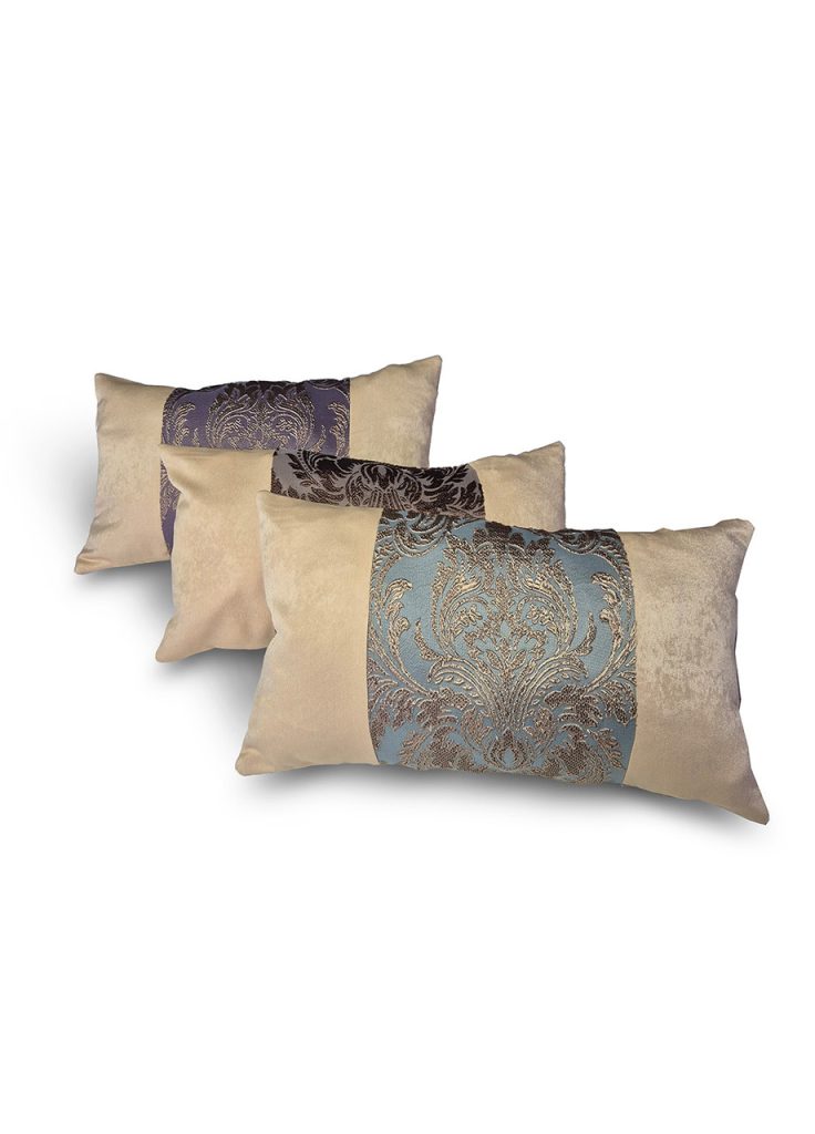 Комплект декоративних подушок Lumelle Damask 44х25см 3шт різнокольорові з пісочним (п_0839)