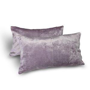 Комплект декоративних подушок Lumelle Simple оксамит 45х25см 2шт  бузковий з рожевим (п_0841)