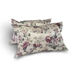 Комплект декоративних подушок Lumelle Flowers  52х32см 2шт бежевий з  кавовим (п_0845)