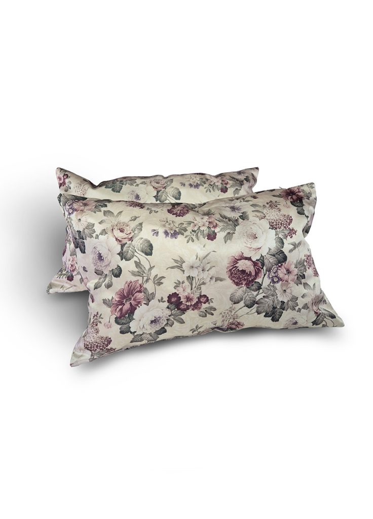 Комплект декоративних подушок Lumelle Flowers  52х32см 2шт бежевий з  кавовим (п_0845)