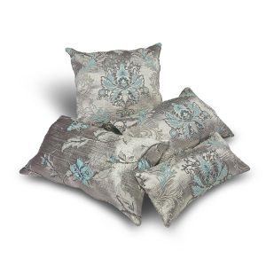 Комплект декоративних подушок Lumelle Classic 40х40см 1шт, 40х23см 1шт, 38х26см 1шт, 33х14см 1шт бежевий з бірюзовим (п_0850)