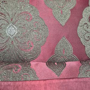 Комплект декоративних подушок Lumelle Damask 47х35см 2шт, 37х20см 1шт бордовий з коричневим (п_0852)