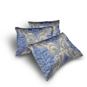 Комплект декоративних подушок Lumelle Damask 47х35см 3шт блакитний з бірюзовим і бронзовим (п_0853)