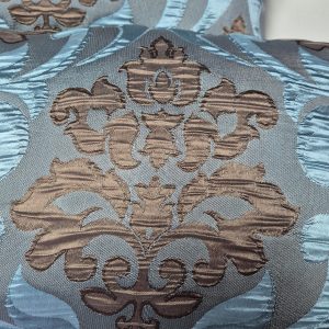 Комплект декоративних подушок Lumelle Damask 47х35см 3шт блакитний з бірюзовим і бронзовим (п_0853)