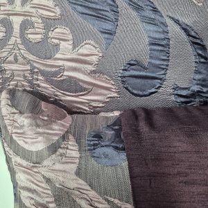 Комплект декоративних подушок Lumelle Damask 47х27см 2шт, 27х27см 2шт,  38х16см 1шт бузковий (п_0857)